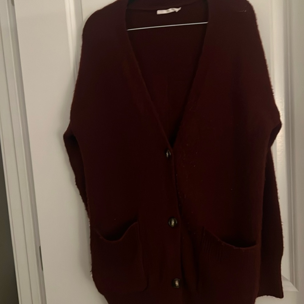 Elodie Burgundy cardigan